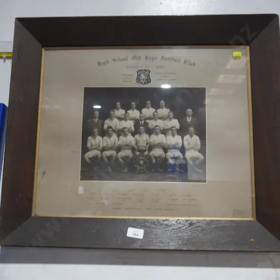 High school old boys 1929 football photo