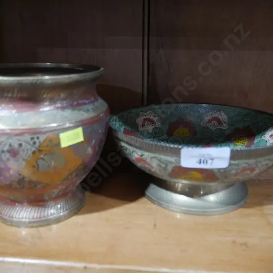 Metal bowl etc