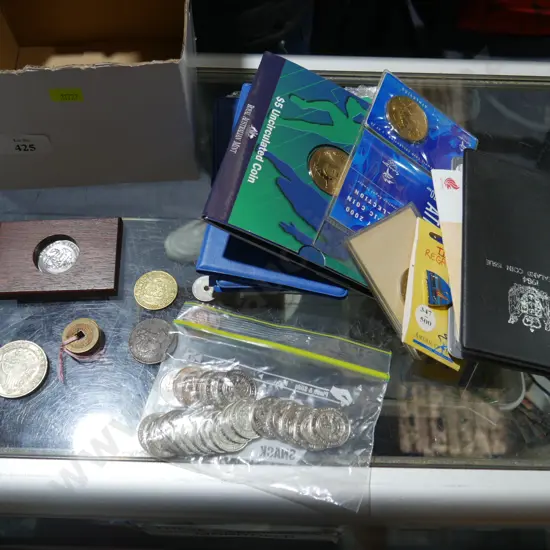 Assorted coin sets etc