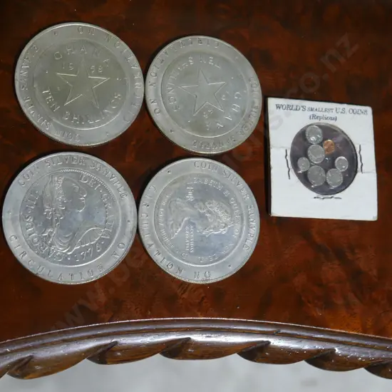 Miniature replica coins etc