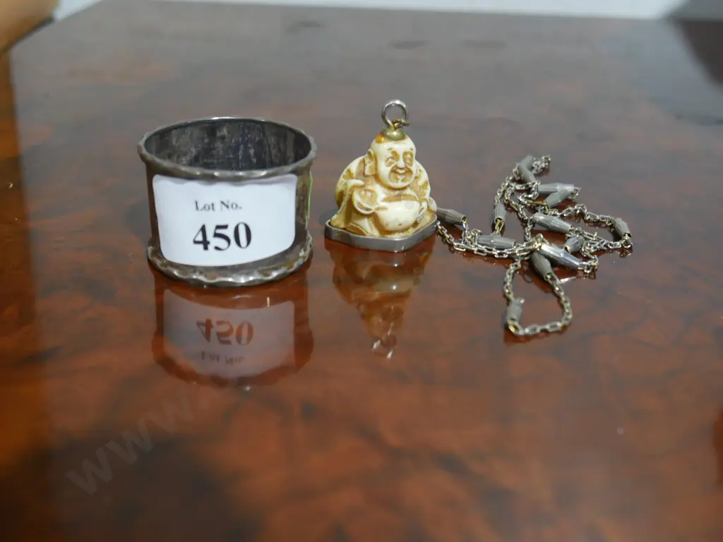 Sterling silver serviette ring etc Image 1++