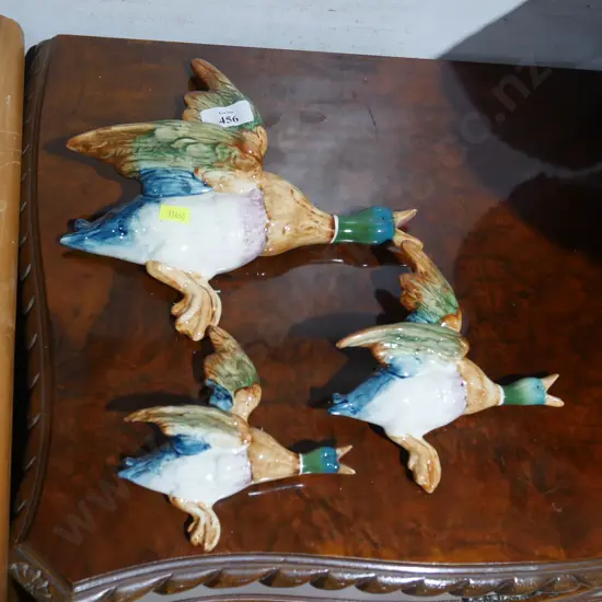 Set of three Beswick flying ducks