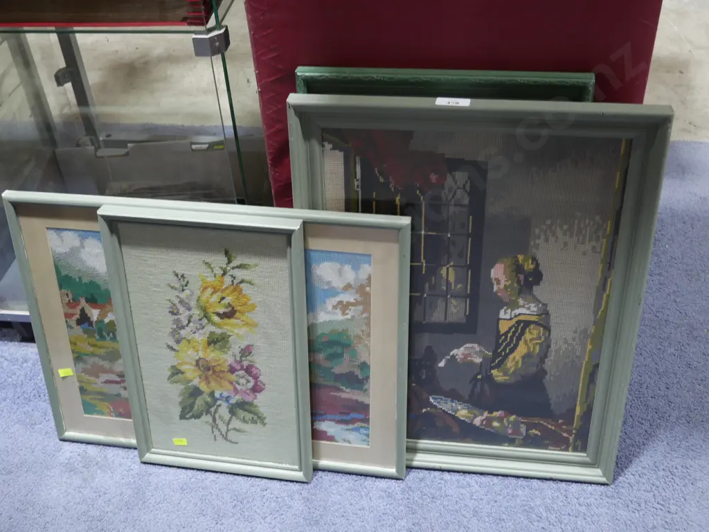 4 framed and embroidering pictures Image 1++