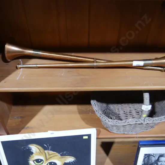 2 copper horns