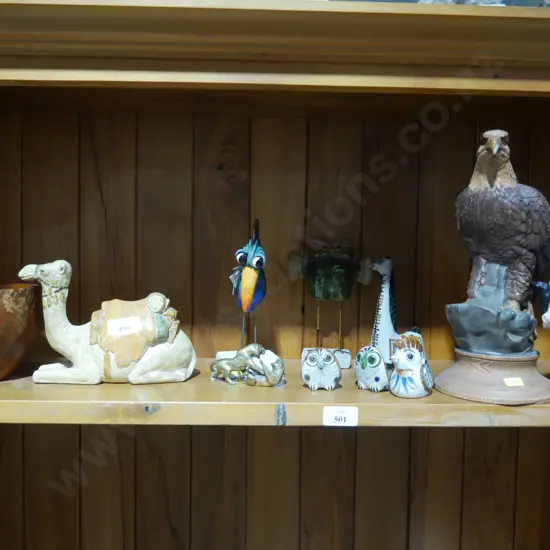 Assorted animal figurines etc
