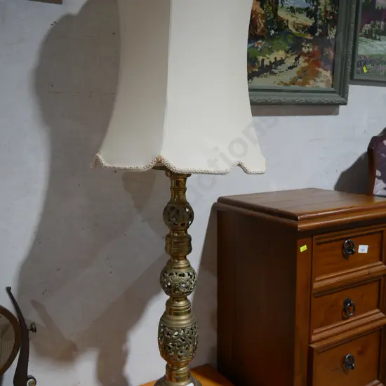 Brass bass table lamp