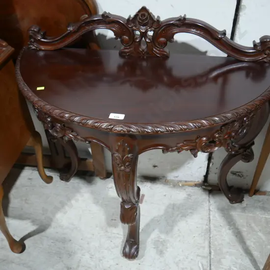 Half round hall table