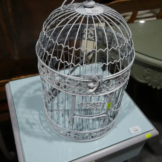 Wrought iron bird cage