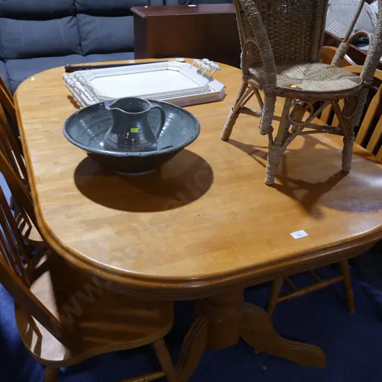 Dining table and five chairs