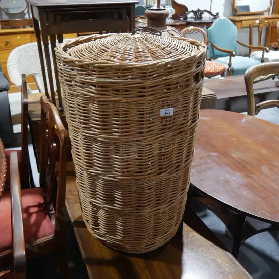 Cane laundry basket