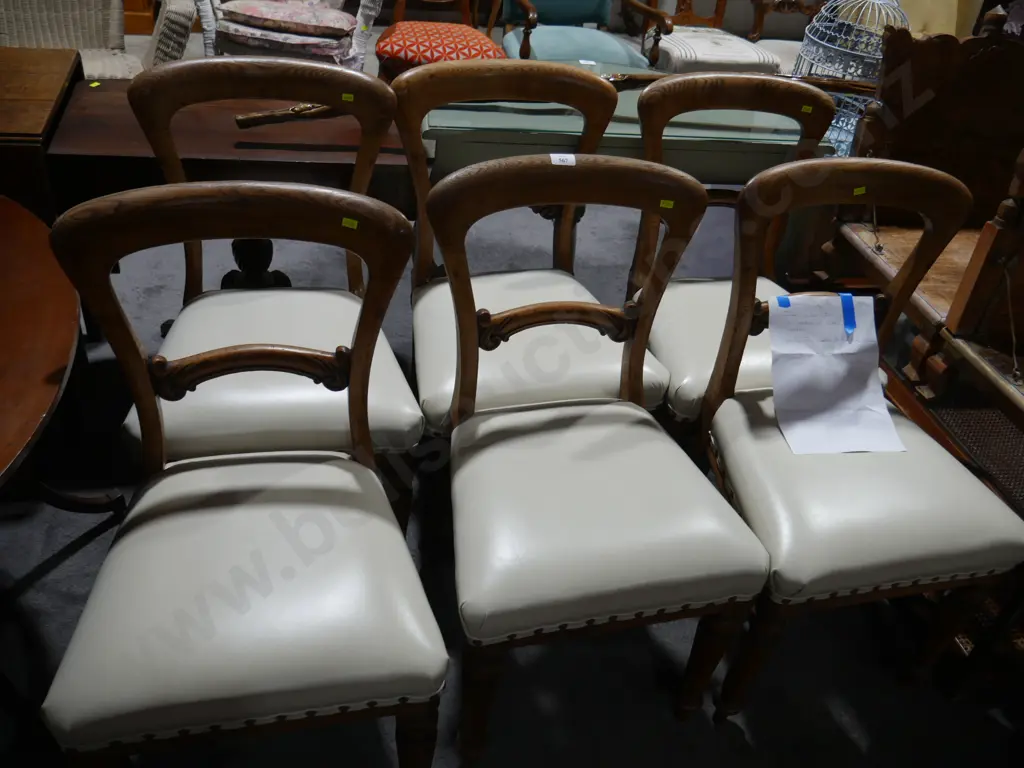 6 James winter dining chairs covered in Ralph Lauren leather Image 1++