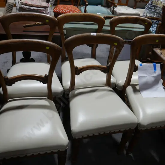 6 James winter dining chairs covered in Ralph Lauren leather