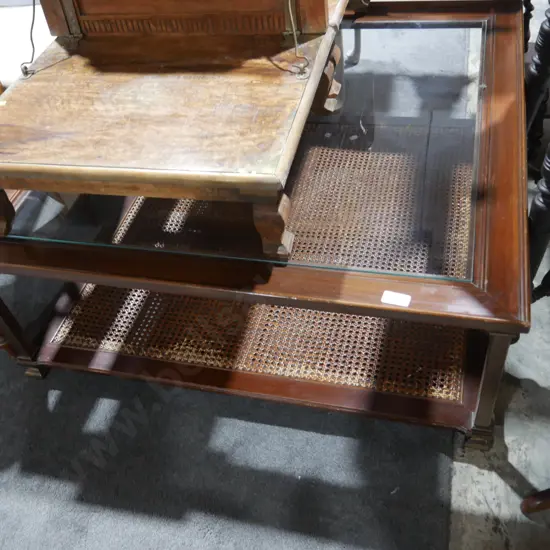 Glass top coffee table
