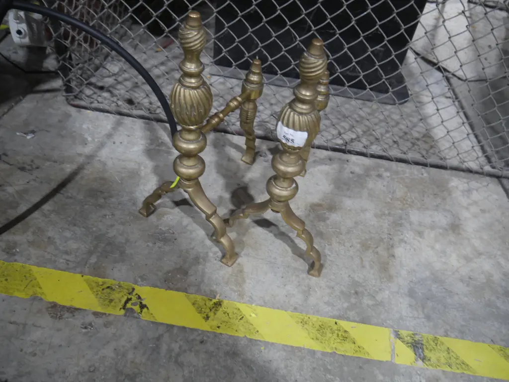 Brass fire dogs Image 1++