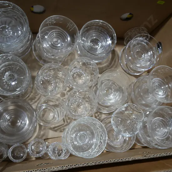 Crystal glasses etc