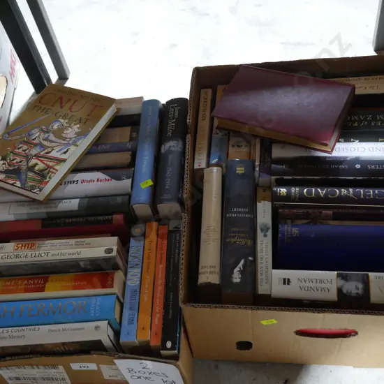 Two boxes of books