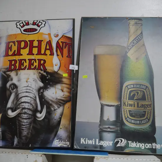 2 beer signs