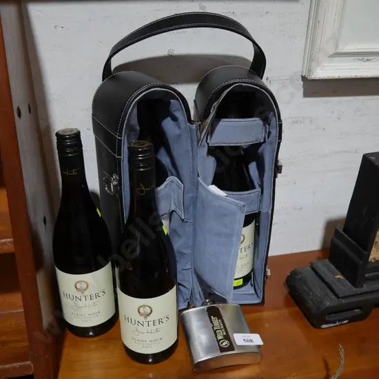 Hunters wine bottles, Wild Turkey flask