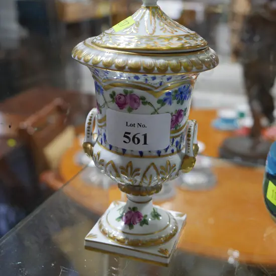 Dresden lidded urn