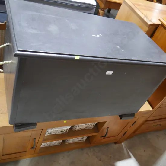 Black wooden trunk