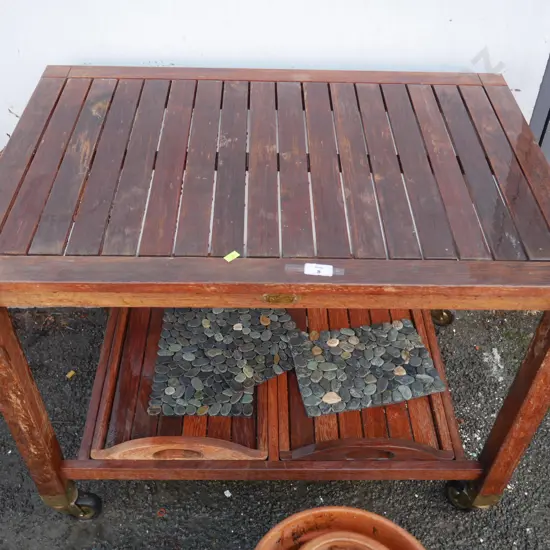 Outdoor trolley table