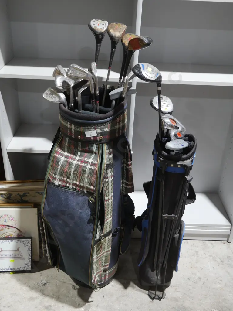 2 golf bags and clubs Image 1++