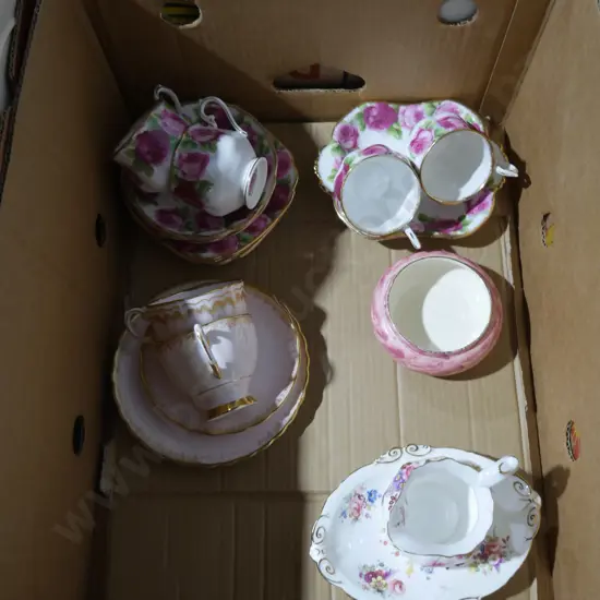 Royal Albert, Tuscan cups and saucers etc