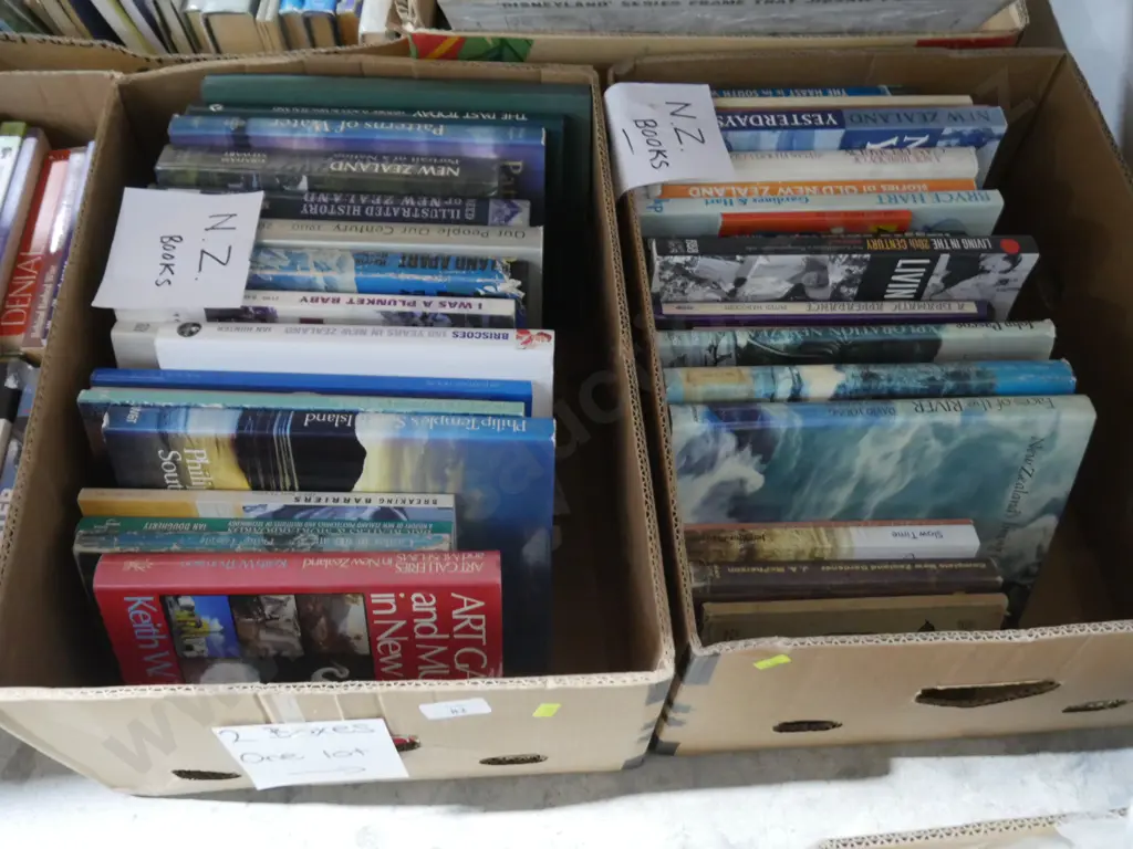 2 boxes of New Zealand books Image 1++