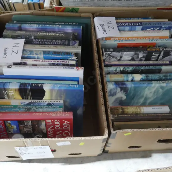2 boxes of New Zealand books