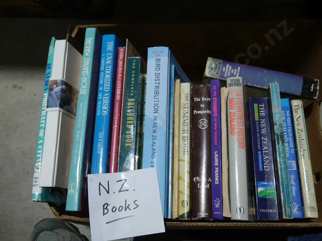 2 boxes of New Zealand books Image 1++