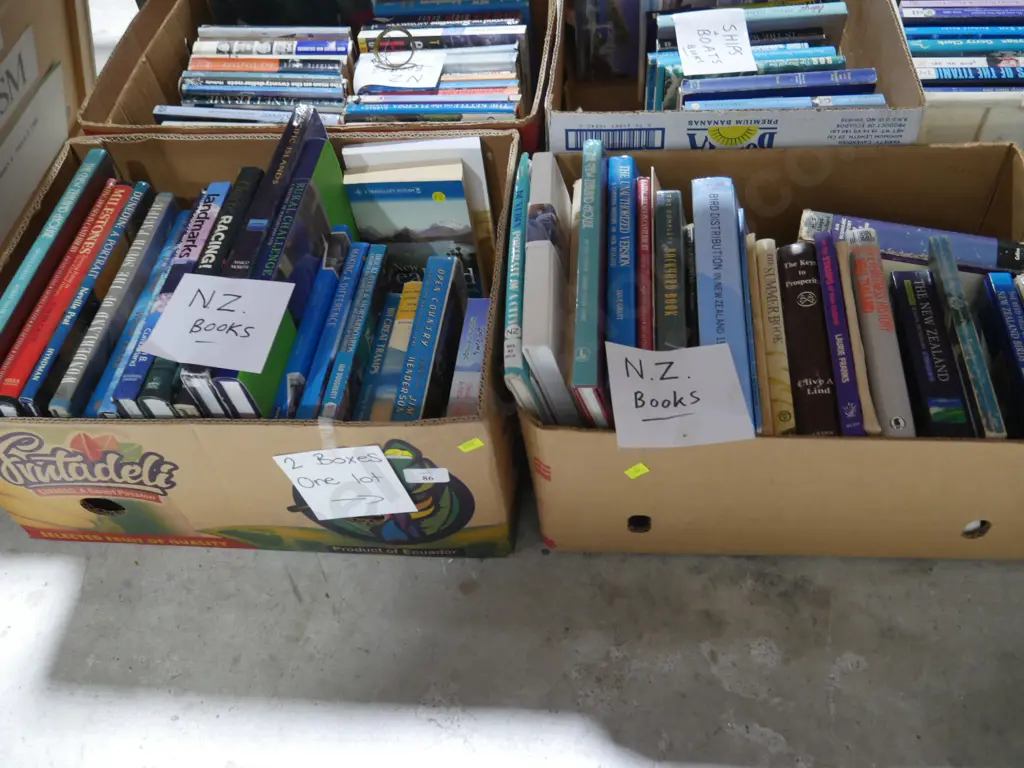 2 boxes of New Zealand books Image 1++