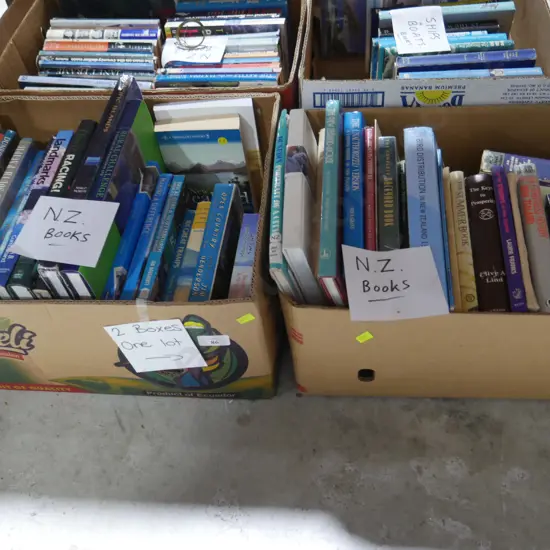 2 boxes of New Zealand books