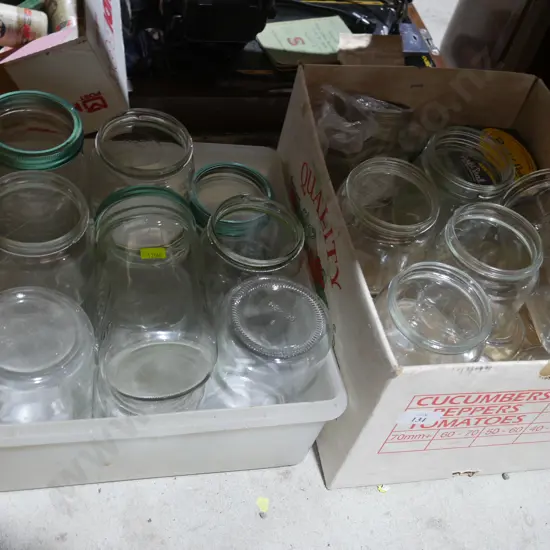 2 boxes of preserving jars