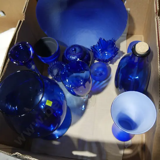 Blue glassware