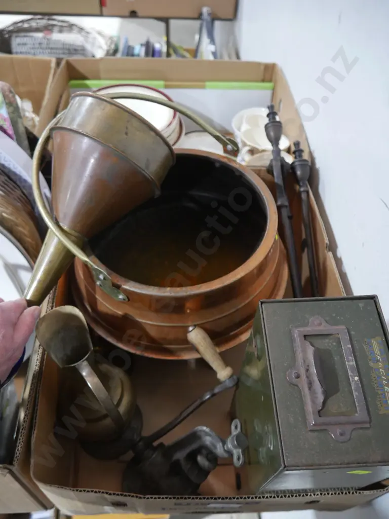 Copper bin, brass jug etc Image 1++