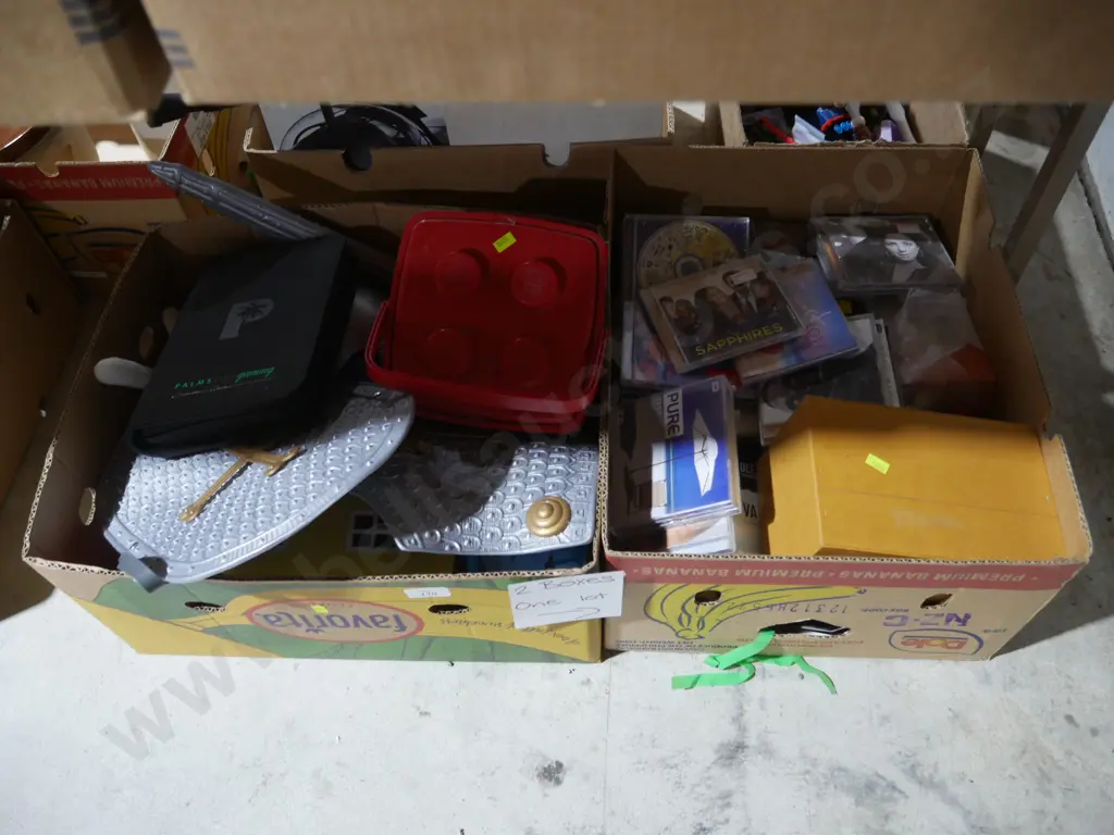 2 boxes CDs, toys Image 1++