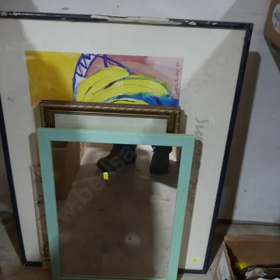 Assorted art, frames etc