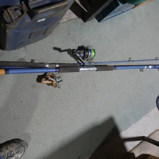 Two fishing rods and reels
