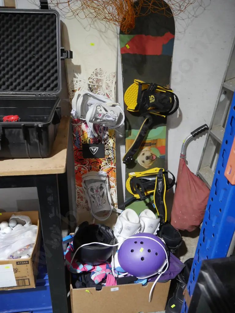 Child's snowboards and gear Image 1++