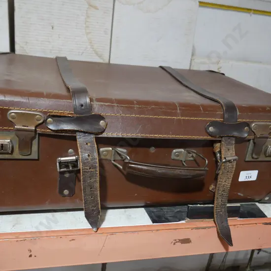 Leather suitcase