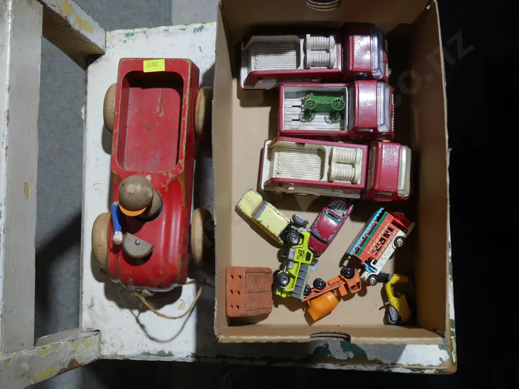 Tonka fire trucks, wooden pulling along car etc Image 1++