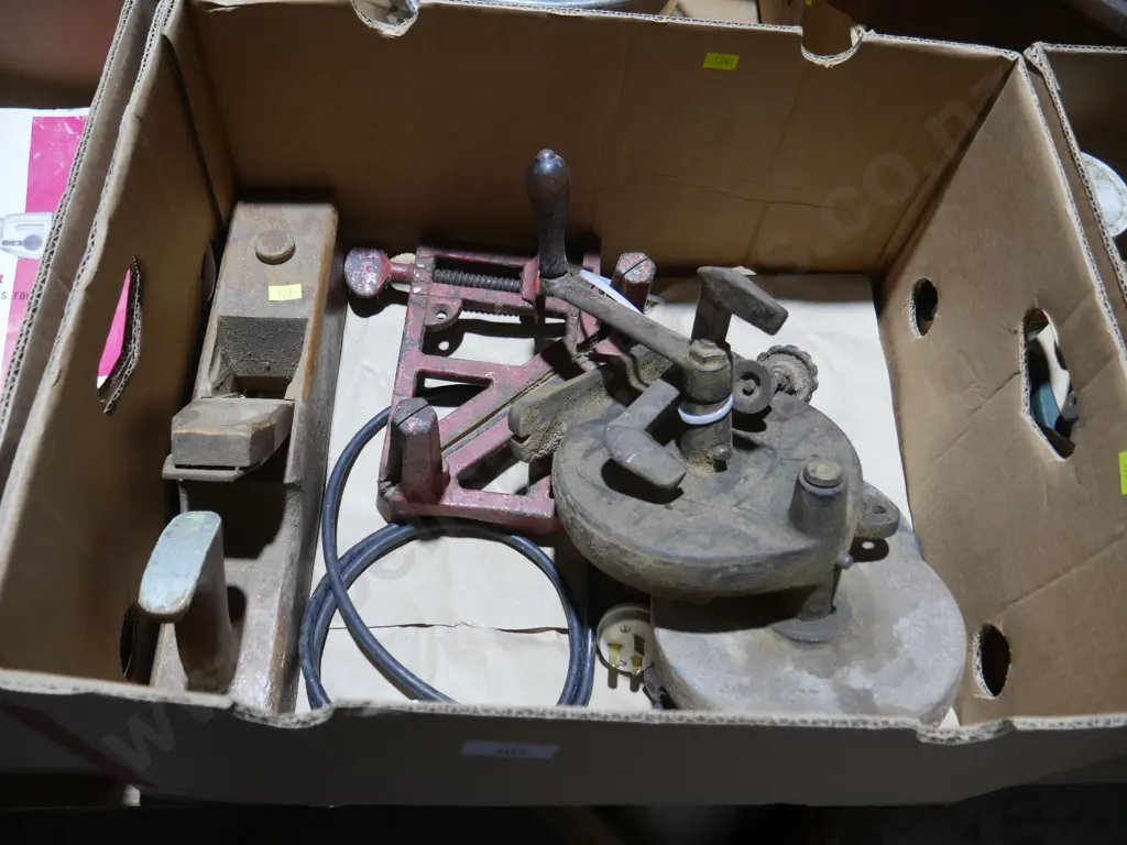 Hand crank bench grinder, wood plane etc Image 1++