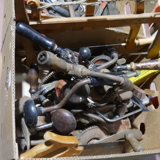 Assorted hand drills etc