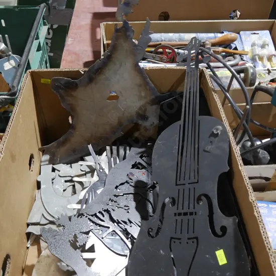 Assorted laser cut metal items