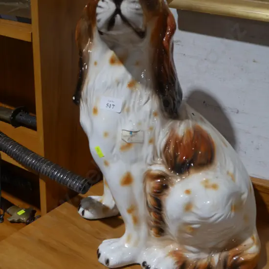 Italian ceramic dog statue