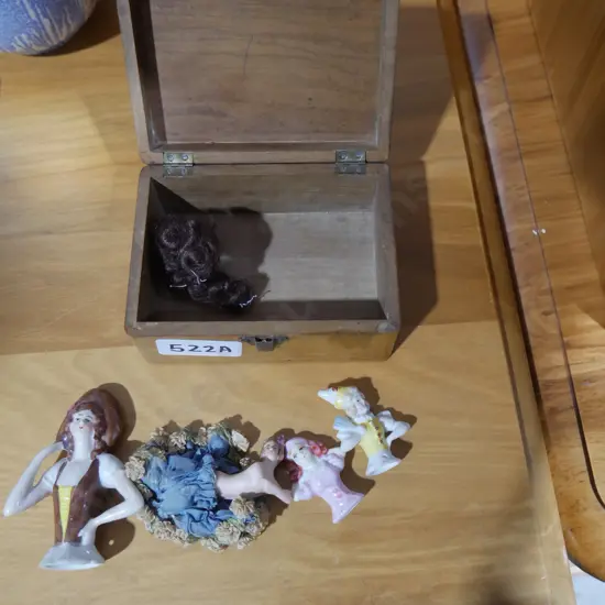 Trinket box, half dolls