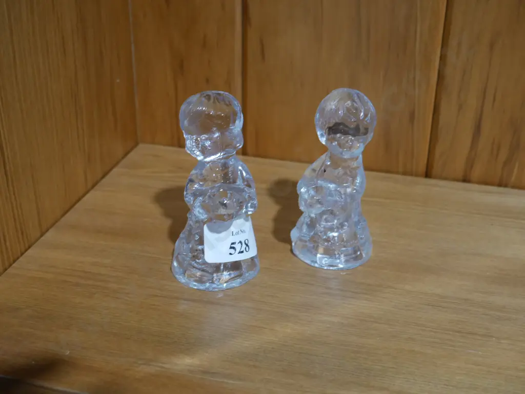 Boy and girl glass figuring ornaments Image 1++
