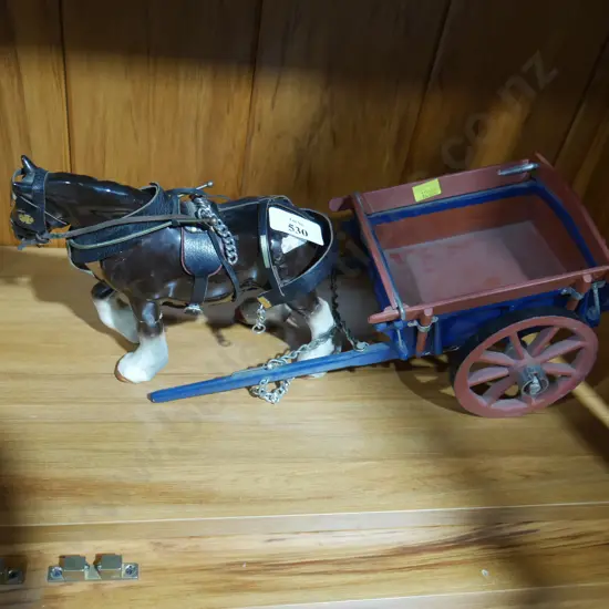 Horse and cart ornament - A/F