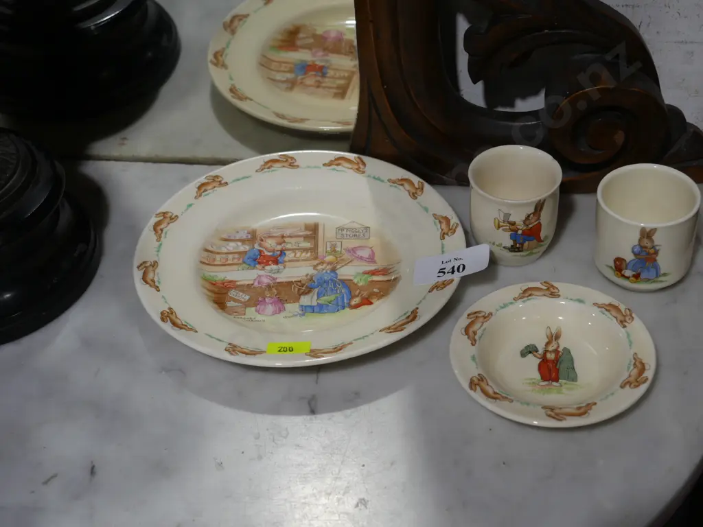 Bunnykins plates and egg cups Image 1++