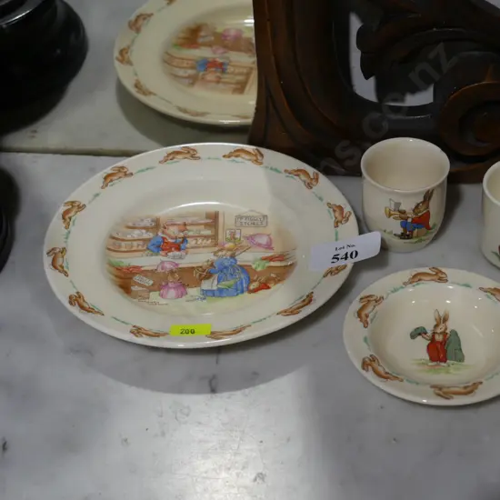 Bunnykins plates and egg cups